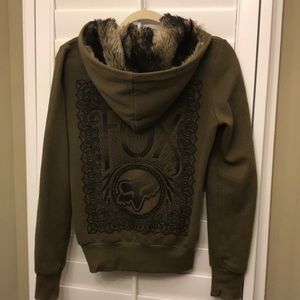 Fox zip up fleece jacket